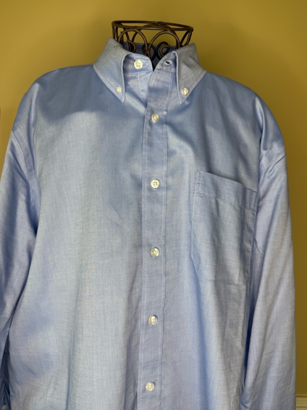 Nautica Light Blue Button-Down Dress Shirt - Like New - 2XL - 18 - 34/35